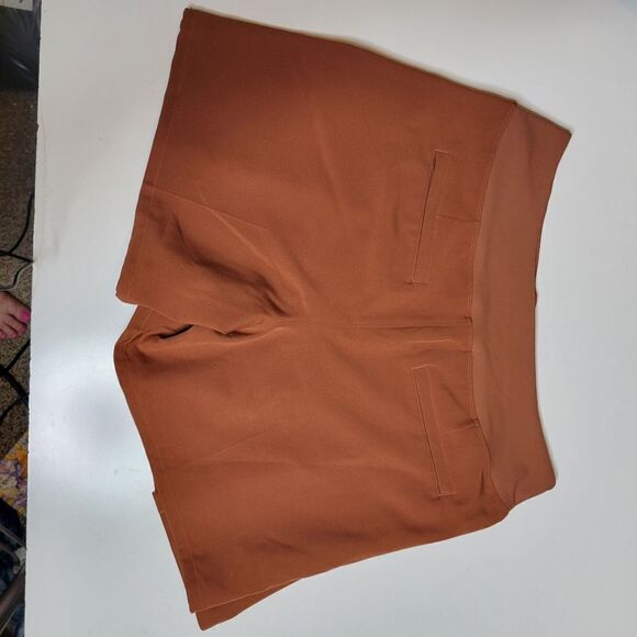 NEW 16 ATHLETA SKORT ENDLESS PLEAT FRONT SHORTS BACK RUST BROWN TENNIS XL 1X - Picture 4 of 9